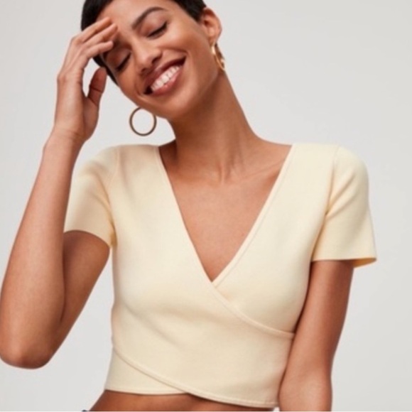 Babaton dark grey Quillon crop top medium excellent condition - Picture 5 of 5